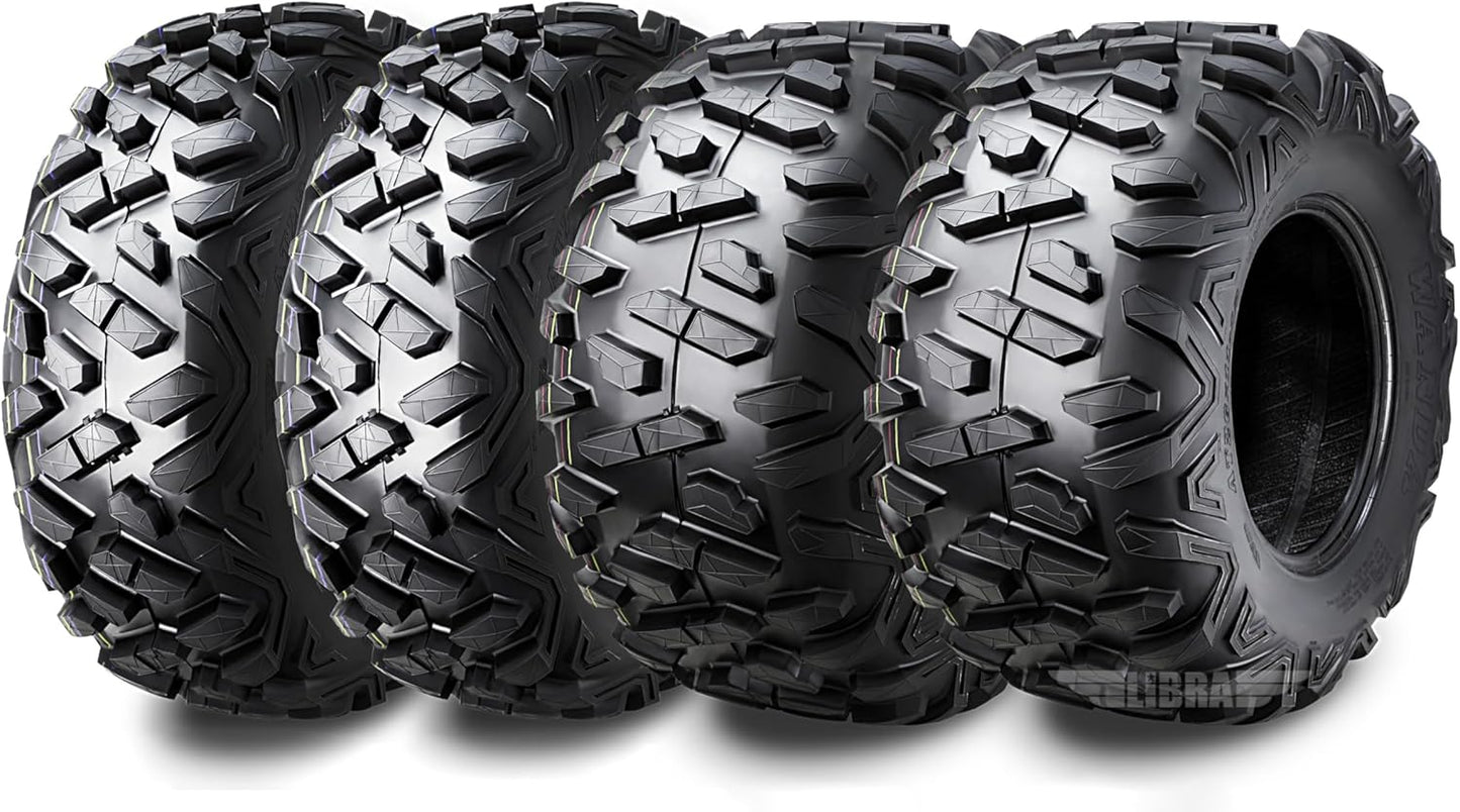 WANDA Set of 4 ATV tires 19x7-8 & 18x9.5-8 Big Horn Style fit for 2001-2014 Polaris Sportsman 90