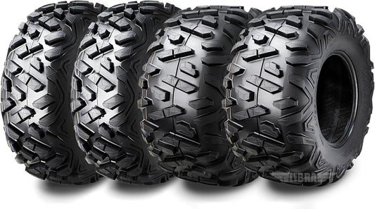 WANDA Set of 4 ATV tires 19x7-8 & 18x9.5-8 Big Horn Style fit for 2001-2014 Polaris Sportsman 90