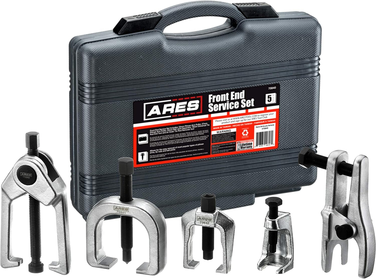 ARES 12109 – 13 Piece Master Inner Tie Rod Tool Set – Includes 12 Chrome Moly Crowfoot Wrench Adapters – Service Inner Tie Rods Without Removing Rack and Pinion – Includes Storage Case