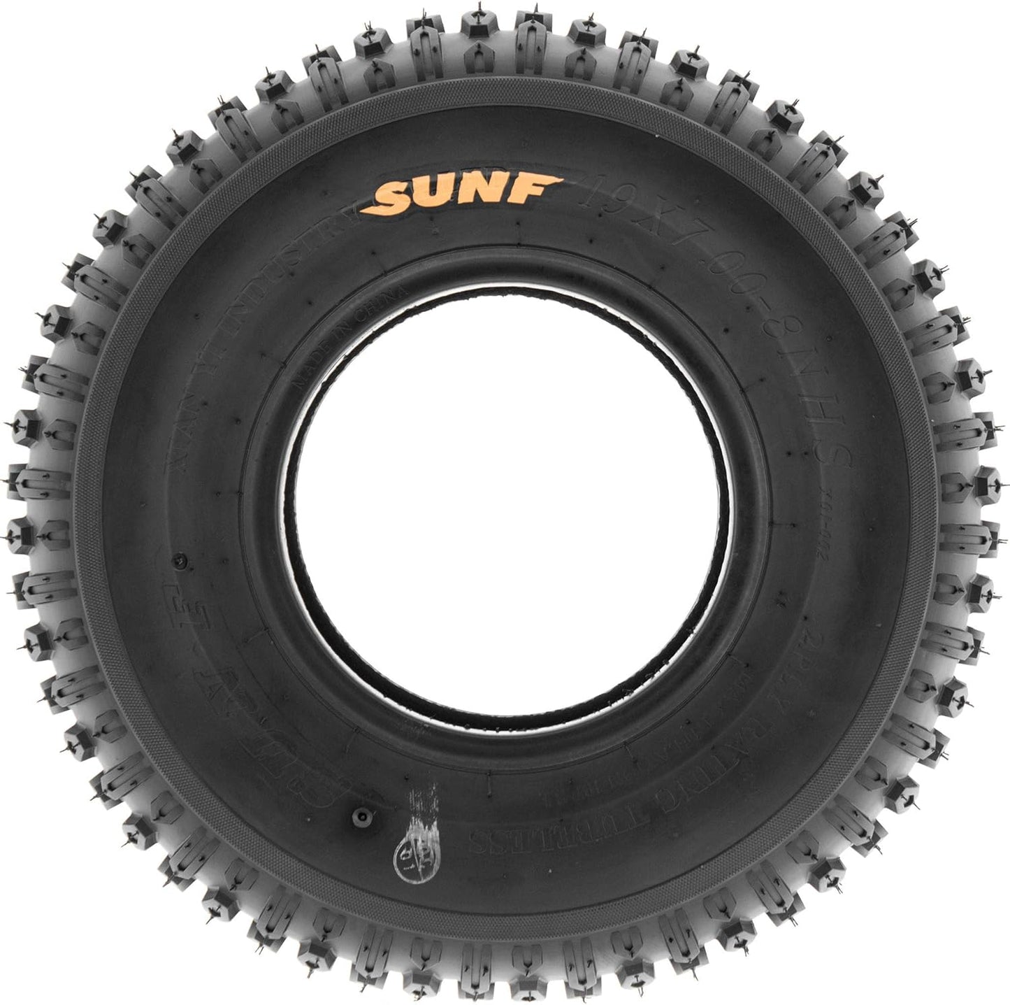 Set of 2 SunF A012 XC Sport-Racing ATV/UTV Off-Road Tires 19x7-8, 6PR, Knobby Tread