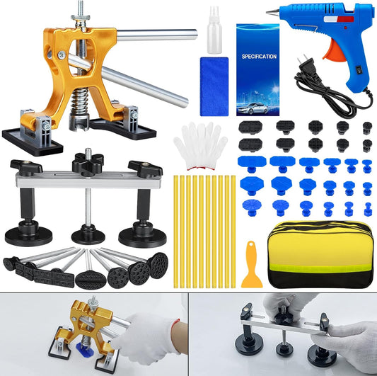 Car Dent Puller Kit, 56PCS Paintless Dent Removal Tools, Car Dent Repair Kit Adjustable Dent Lifter,Bridge Puller, Dent Remover Tool for Car Auto SUV Hail Damage DIY Repair