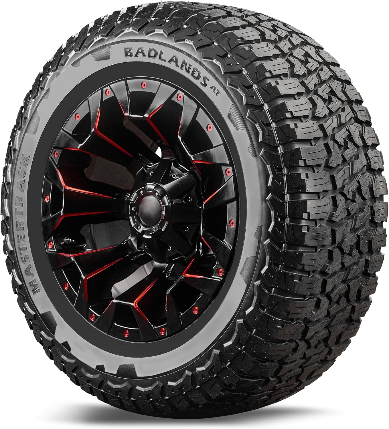 Set of 2 (TWO) Mastertrack BADLANDS AT All Terrain LT275/65R20 10 Ply E 126S SUV Light Truck Tire + Road Hazard Warranty Included - 275/65/20(Tire Only)