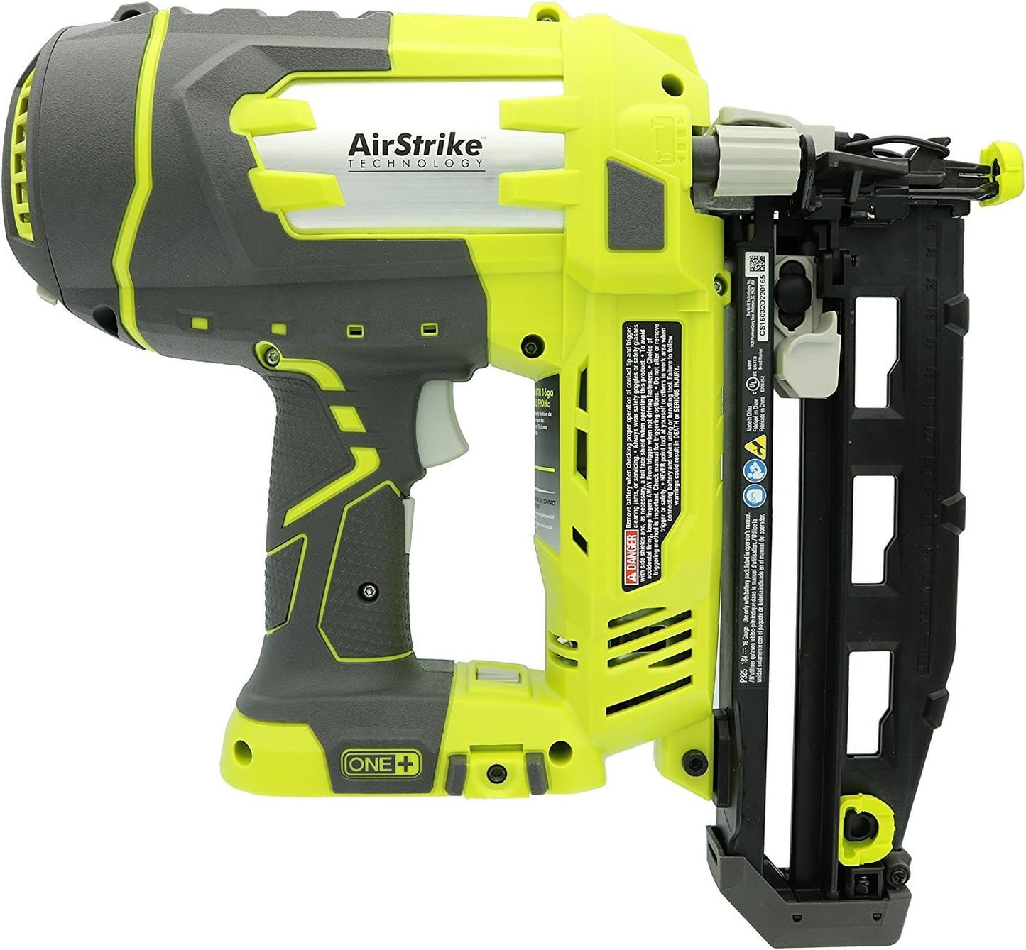 Ryobi P325 One+ 18V Lithium Ion Battery Powered Cordless 16 Gauge Finish Nailer (Battery Not Included, Power Tool Only) (Renewed)