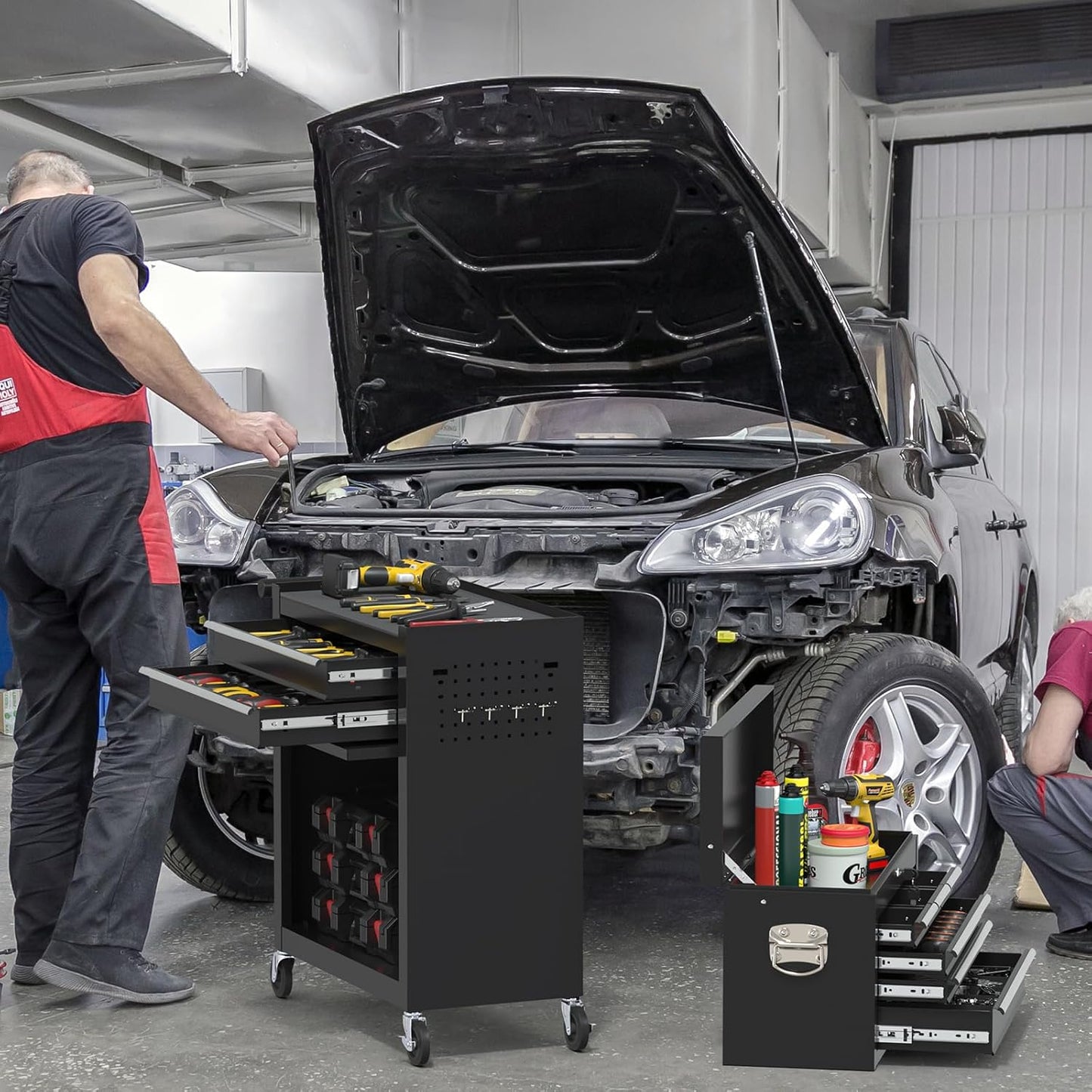 Rolling Tool Box with Wheels, 8-Drawer High Capacity Tool Chest with Wheels, Removable Storage Toolbox with Lock for Garage, Workshop