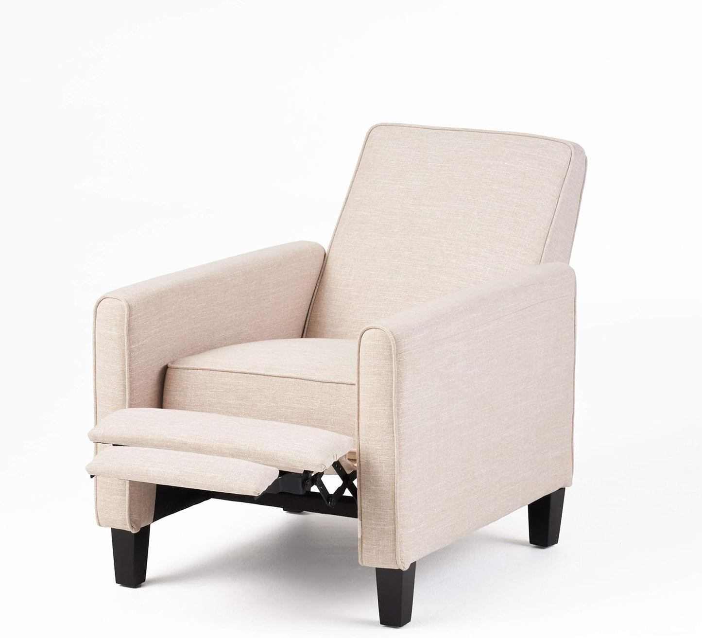 Christopher Knight Home Emmie Fabric Recliner (Set of 2), Beige, Dark Brown