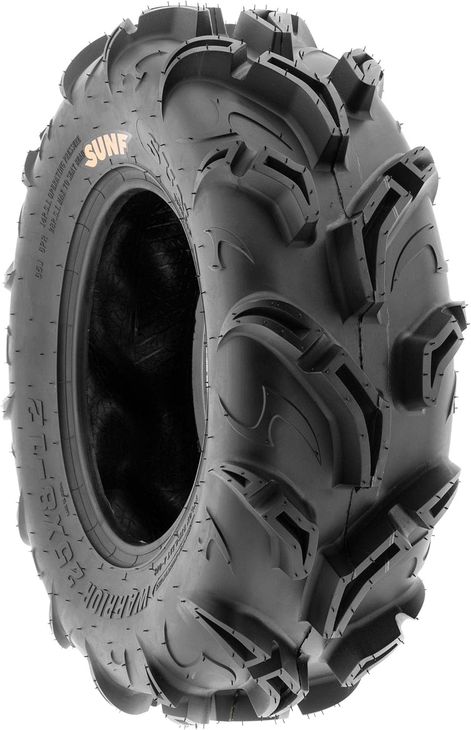 Set of 4 SunF Warrior AT Mud & Trail 27x9-12 Front & 27x11-12 Rear ATV UTV Off-Road Tires, 6 PR, Tubeless A048