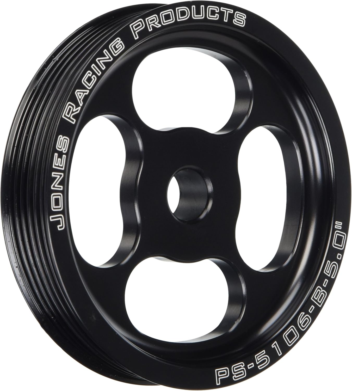 (PS-5106-B-5.000) Serpentine Poly-V 6-Groove Press Fit Power Steering Pulley, 5"