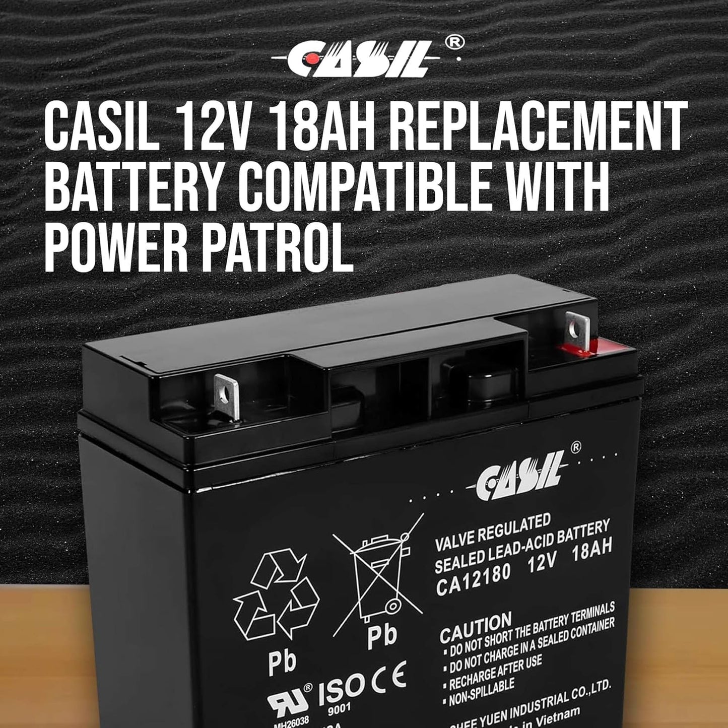 Casil Replacement Battery for Jump-N-Carry JNC660 – Compatible with JNC 660, JNC105, JNC300XL Jump Starters – 12V AGM Battery for Jump Box, Booster Pack, Car Battery Jump Starter