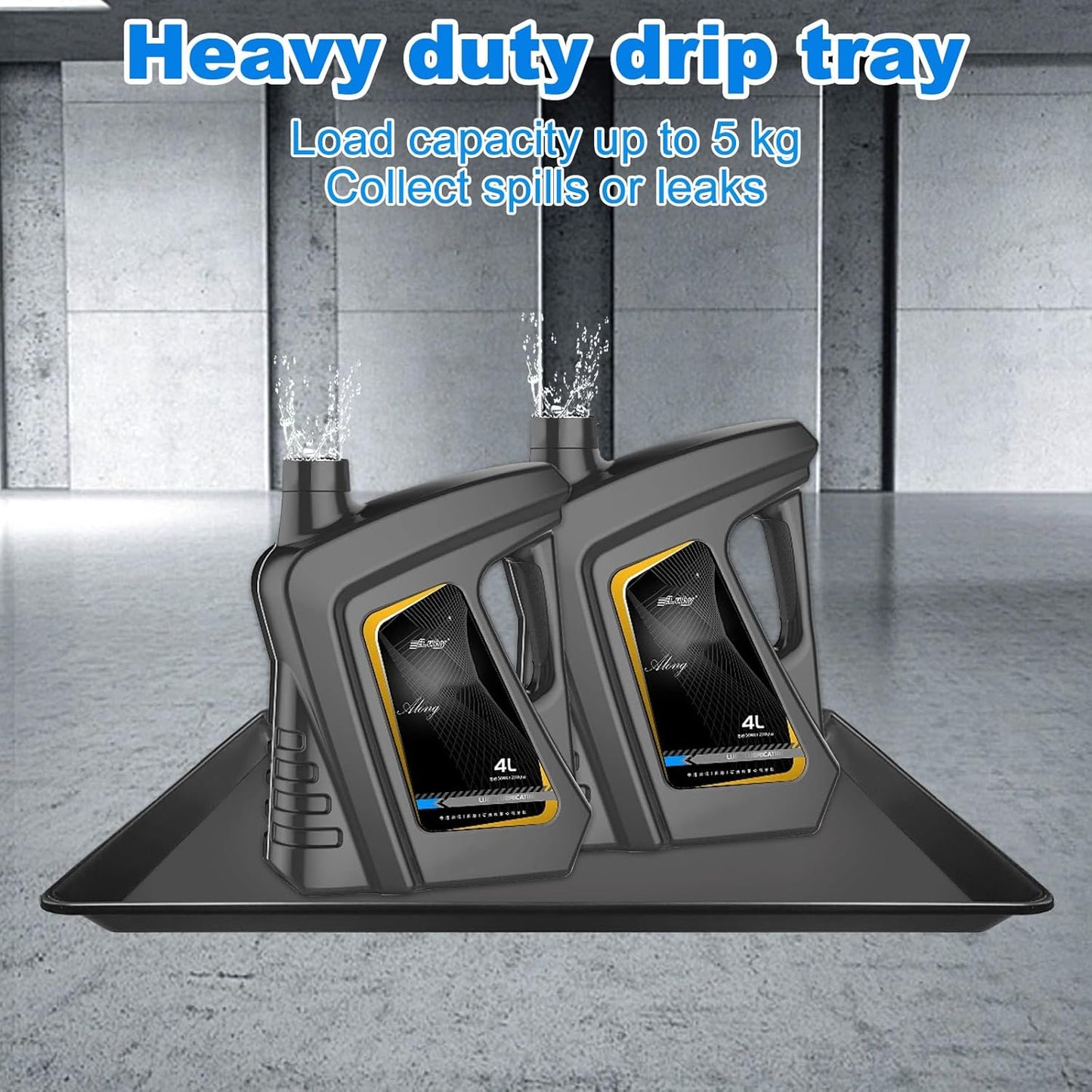 6 Pack Large Oil Change Drain Pan - 22” Auto Oil Drip Pan，Oil Drip Tray for Under Car Plastic Oil Tray,Mini Fridge Drip Tray for Air Conditioners Machinery Oil Catch Pan Replacement Tray