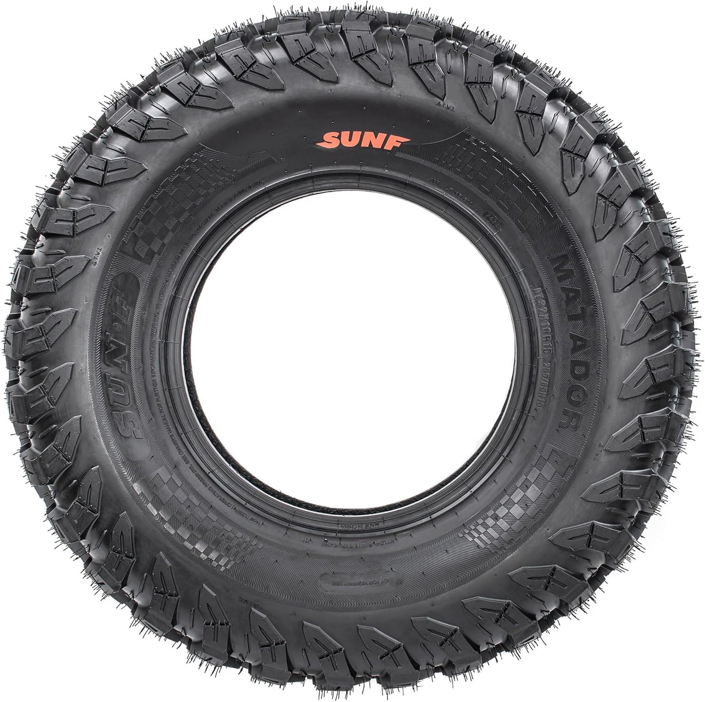 Set of 2 SunF A060 ATV tires 30x10R14, UTV All-Terrain Radial Tires 30x10-14, 255/80-14, 8 ply Tubeless