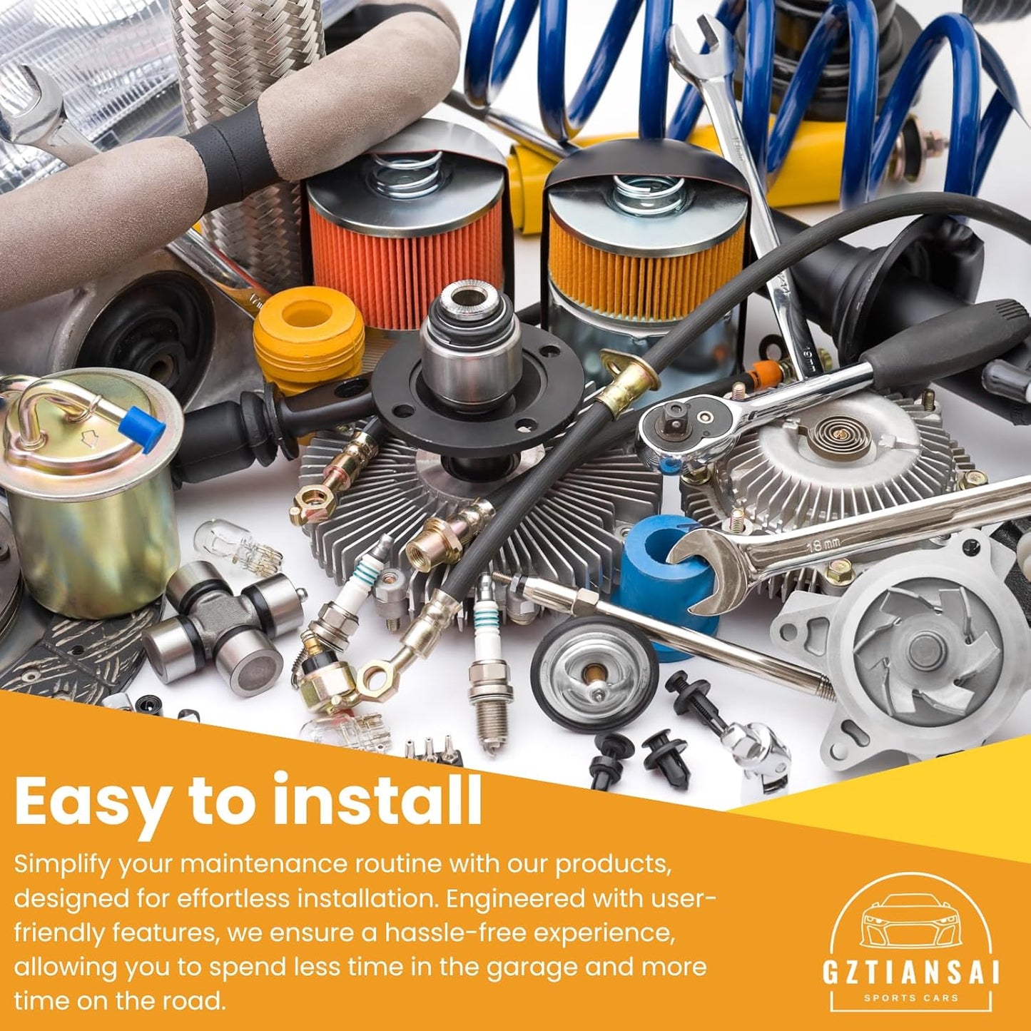 Shock Strut Assembly Set 4 - Shocks and Struts Front and Rear, Shock Absorber Suspension Strut Assembly fits Kia Sedona 2005 2004 2003 2002