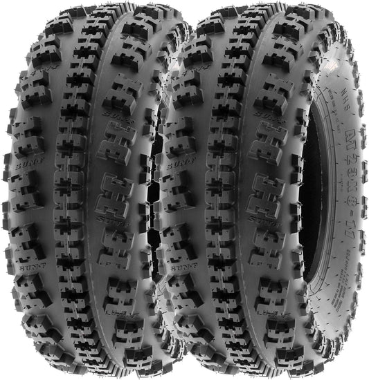 SunF 21x7-10 ATV UTV Knobby Tire 21x7x10 Sport Race 6 PR A027 - PAIR of 2