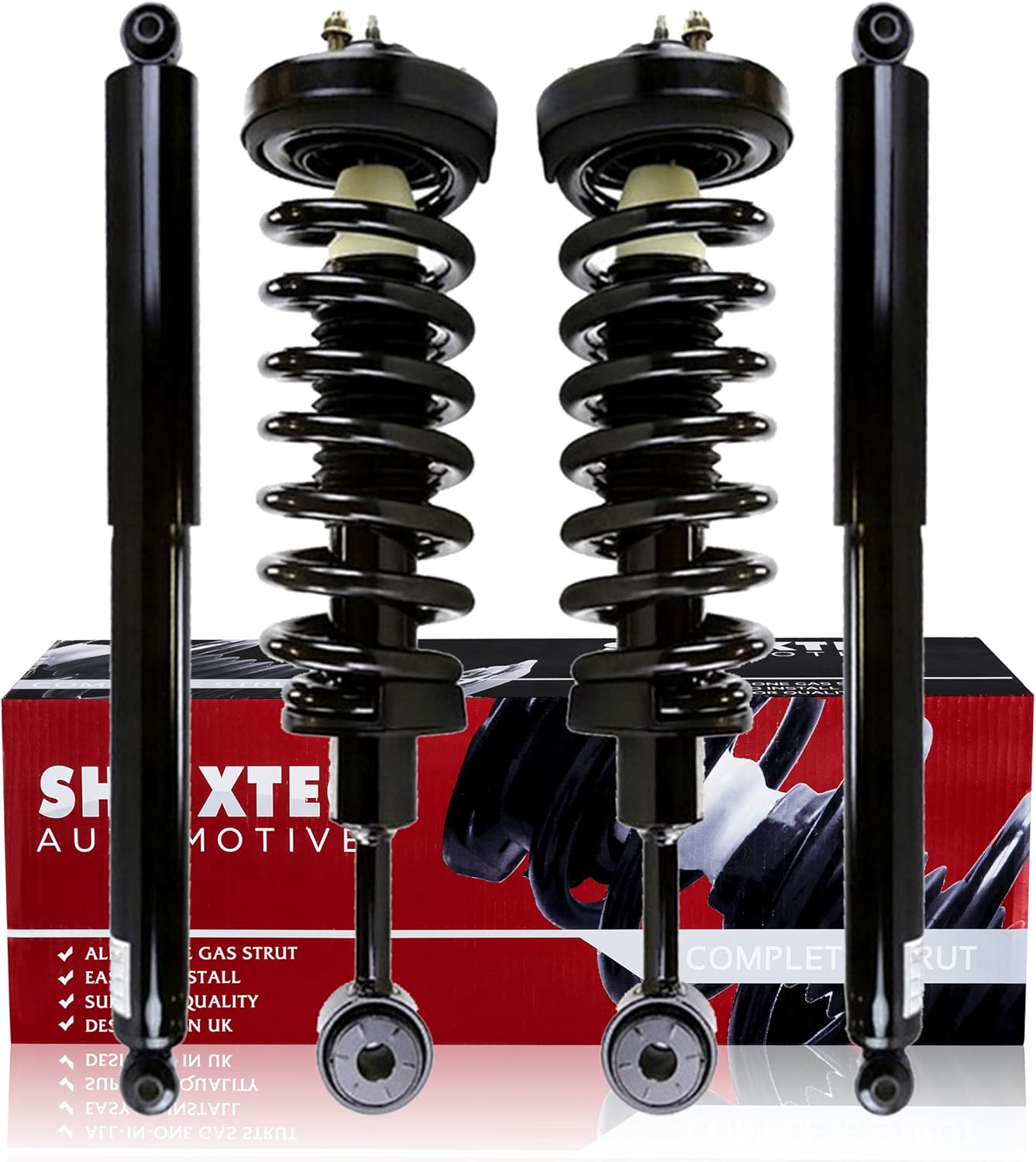 Shoxtec Full Set Complete Strut Shock Absorbers Replacement for 2004-2008 Ford F-150; 4WD Only; Replacement for 2006-2008 Lincoln Mark LT; 4WD Only Repl.no 171361 911262