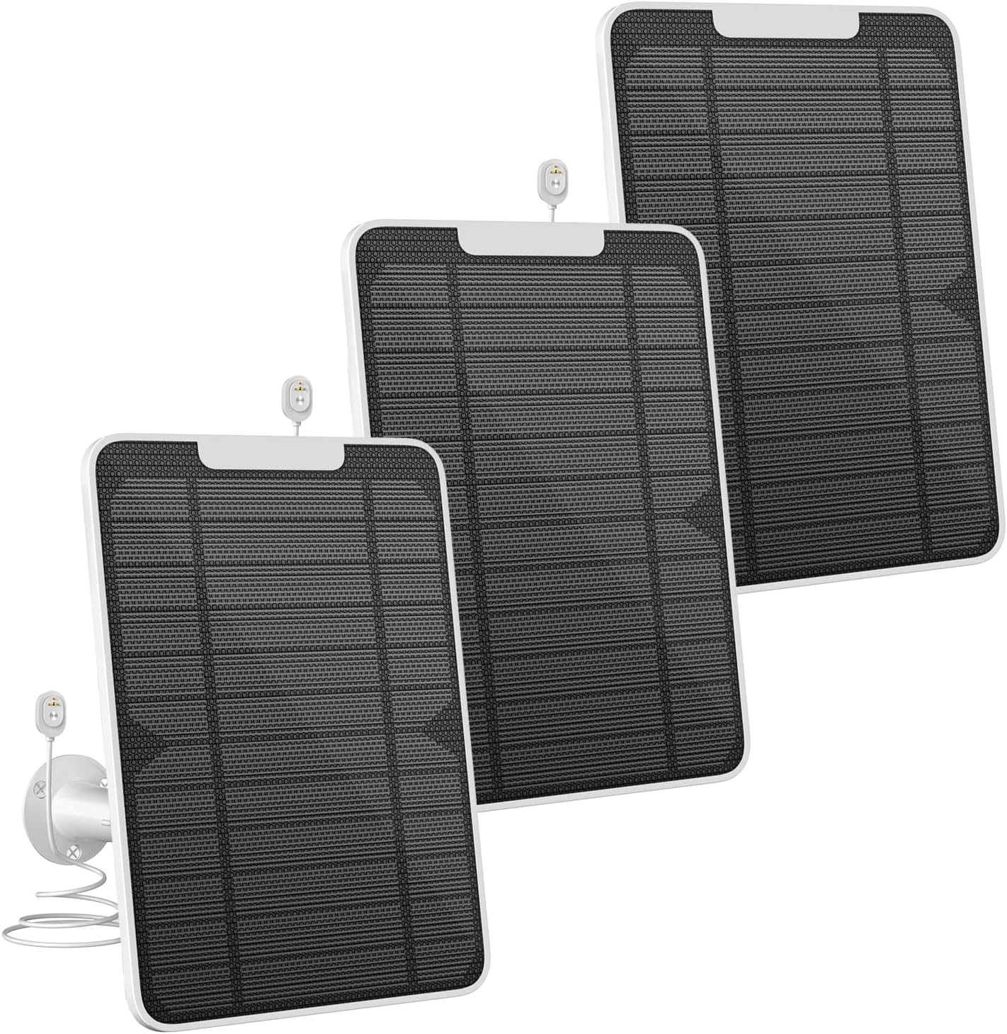 Upgraded Solar Panel Charging Compatible with Pro 5S, Arlo Pro 4, Pro 3, Pro 3 Floodlight, Ultra 2, Ultra, 4W Solar Panel with 9.8ft Charging Cable, IP65 Waterproof, Includes Secure Wall Mount, 3 Pack