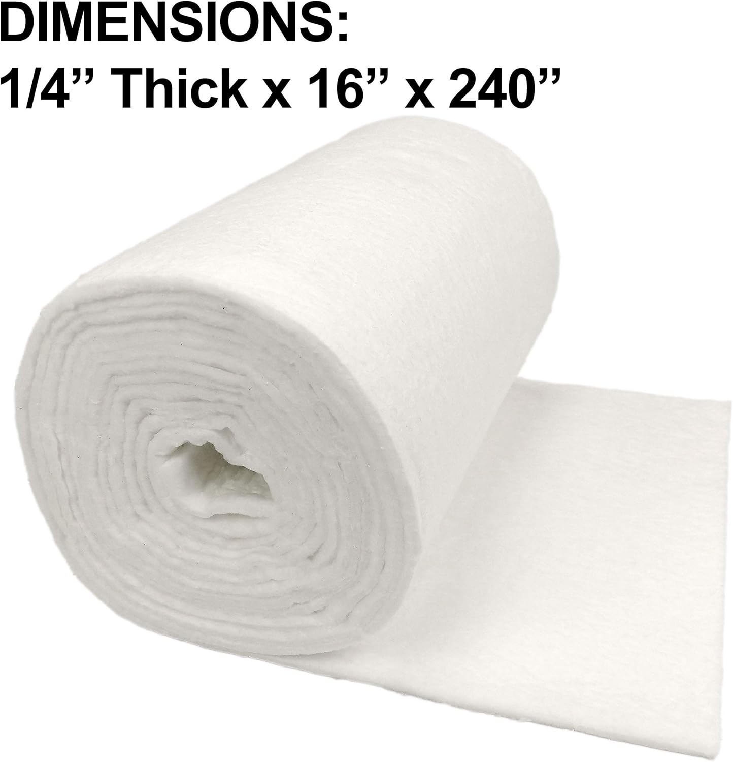 Ceramic Fiber Insulation, 1/4" Thick x 16" x 240", 2400F Fireproof Insulation Blanket, 3007E