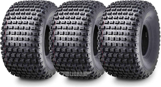WANDA 3 New 3 Wheeler ATV Tires 22X11-8 4PR P322 Dimple Knobby - 10026