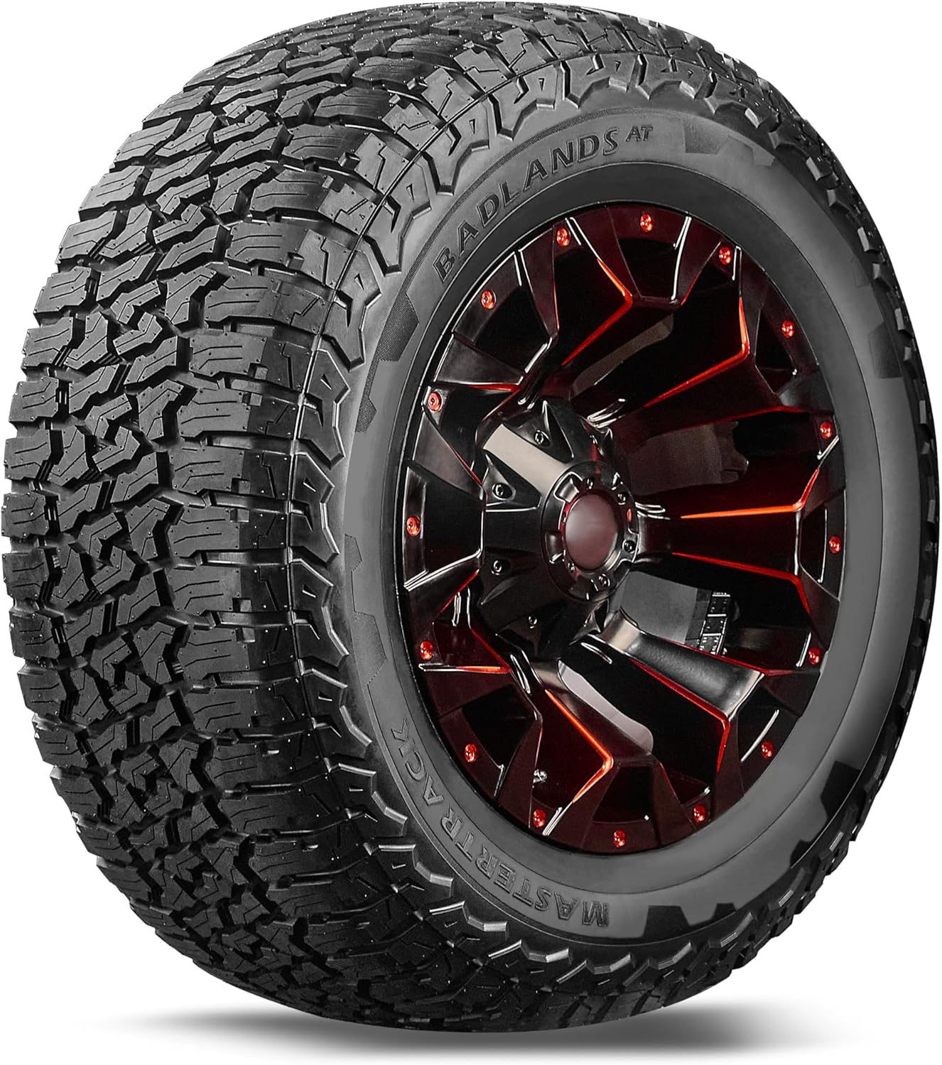 Set of 2 (TWO) Mastertrack BADLANDS AT All Terrain LT275/65R20 10 Ply E 126S SUV Light Truck Tire + Road Hazard Warranty Included - 275/65/20(Tire Only)