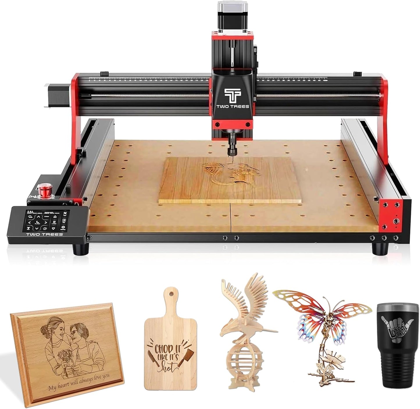 CNC Router Machine TTC450 Pro for Woodworking, 3-Axis Engraving All-Metal Milling Machine for Wood Acrylic MDF Nylon Carving Cutting, Working Area 18.1x 18.1 x 3.1 inches (TTC450 Pro)