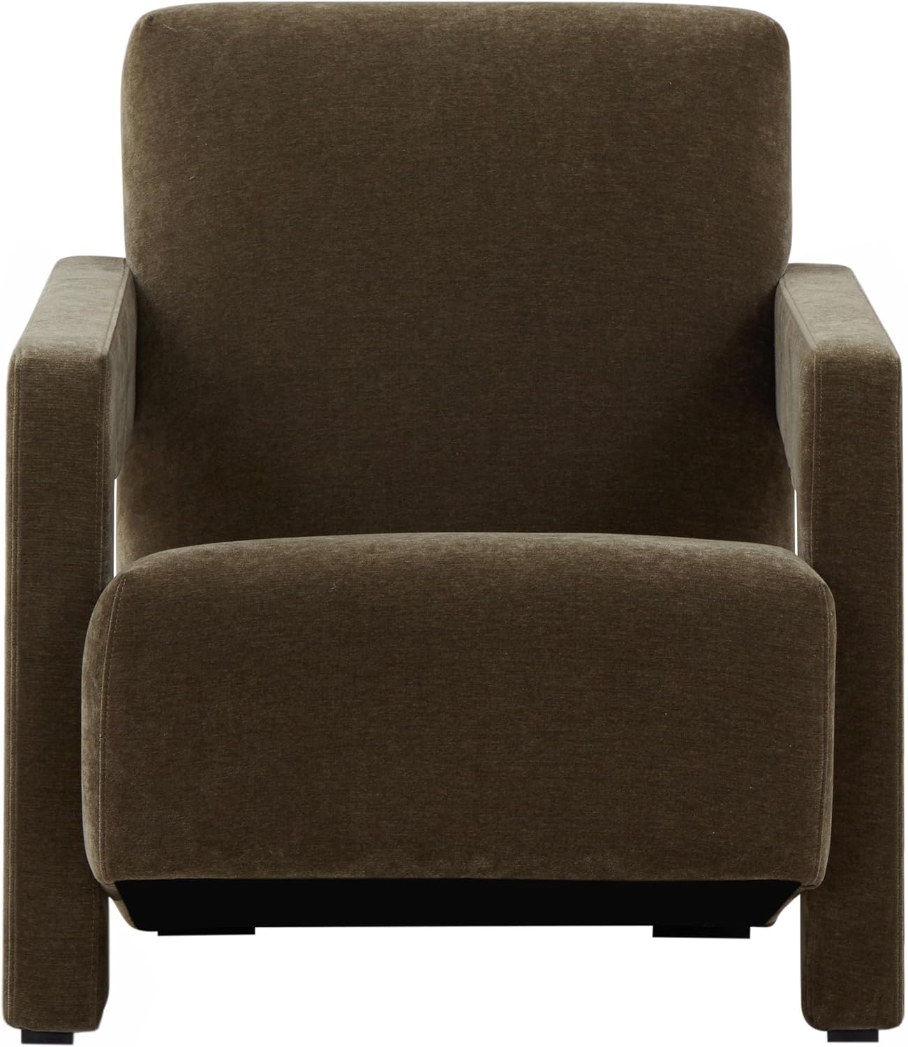 SAFAVIEH Couture Collection Taylor Modern Dark Olive Green Velvet Accent Chair (Fully Assembled)