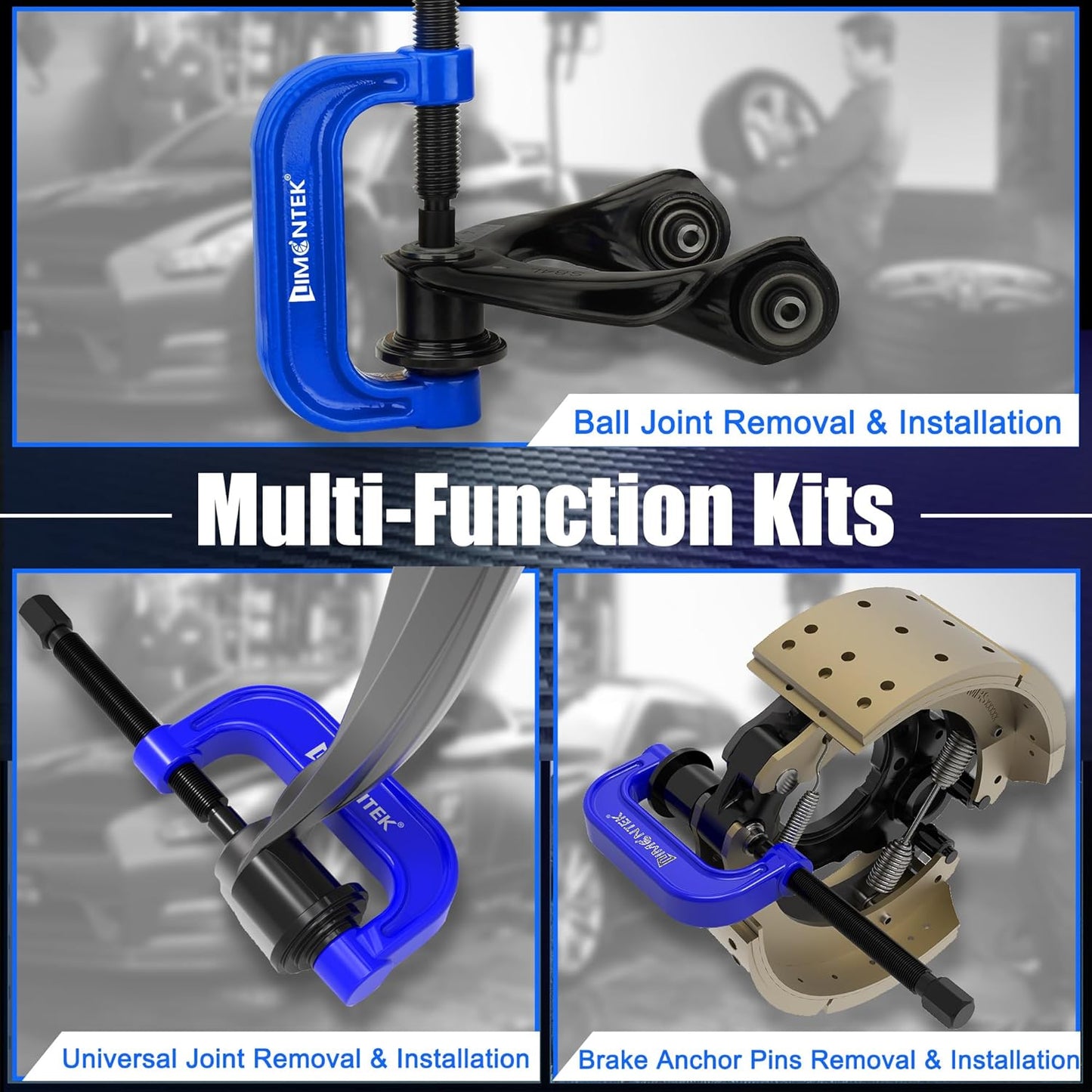 21pcs Ball Joint Press and U Joint Removal Tool, Heavy Duty Upper and Lower Ball Joint Service Set for 2WD 4WD Car Light Truck