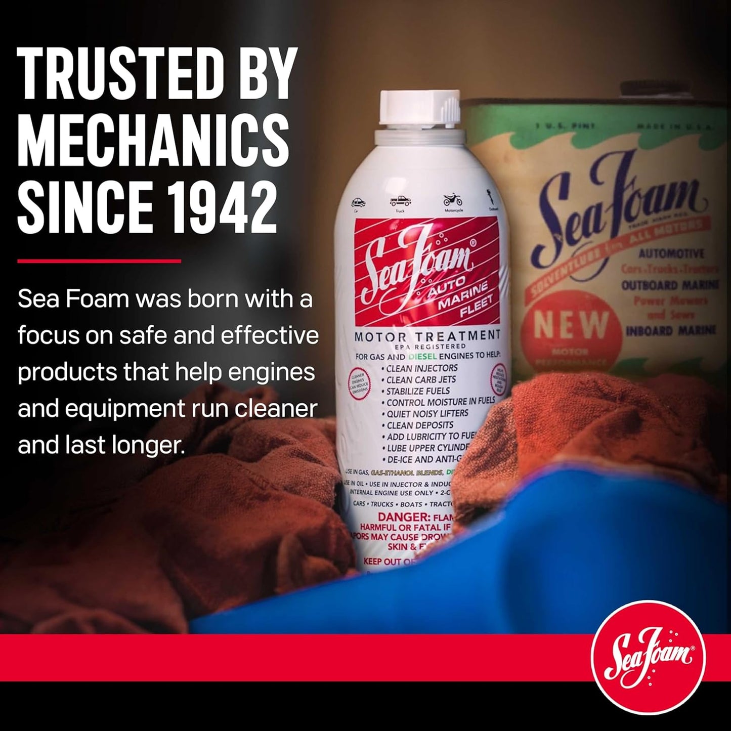 Sea Foam Motor Treatment Fuel & Oil Additive, SF16, 16 oz, Pack of 6