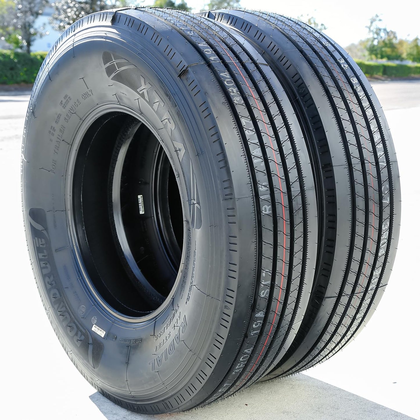 Xtra All Steel Heavy Duty Premium Trailer Radial Tire-ST225/75R15 225/75/15 225/75-15 124/121M Load Range G LRG 14-Ply BSW Black Side Wall