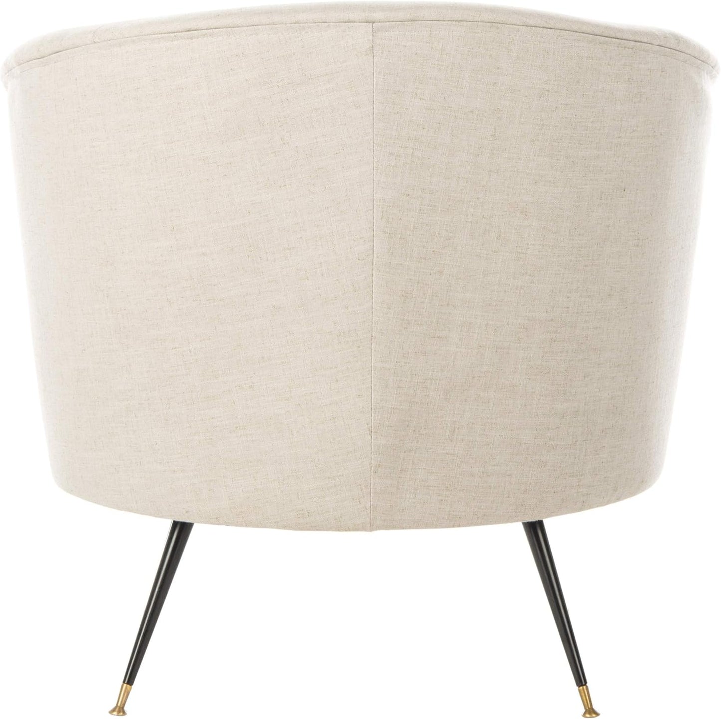 Safavieh Home Arlette Mid-Century Retro Light Grey Velvet Accent Chair