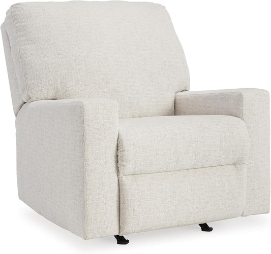 Signature Design by Ashley Rannis Casual Manual Rocker Recliner, White
