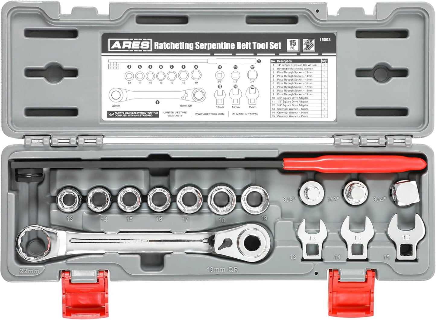 ARES 71002 - Harmonic Balancer Puller Kit - Adjustable 3-Jaw Puller Fits Most Late Model Automobiles & Trucks - Remove Damper Pulleys in Tight Engine Compartments Without Removing The Radiator