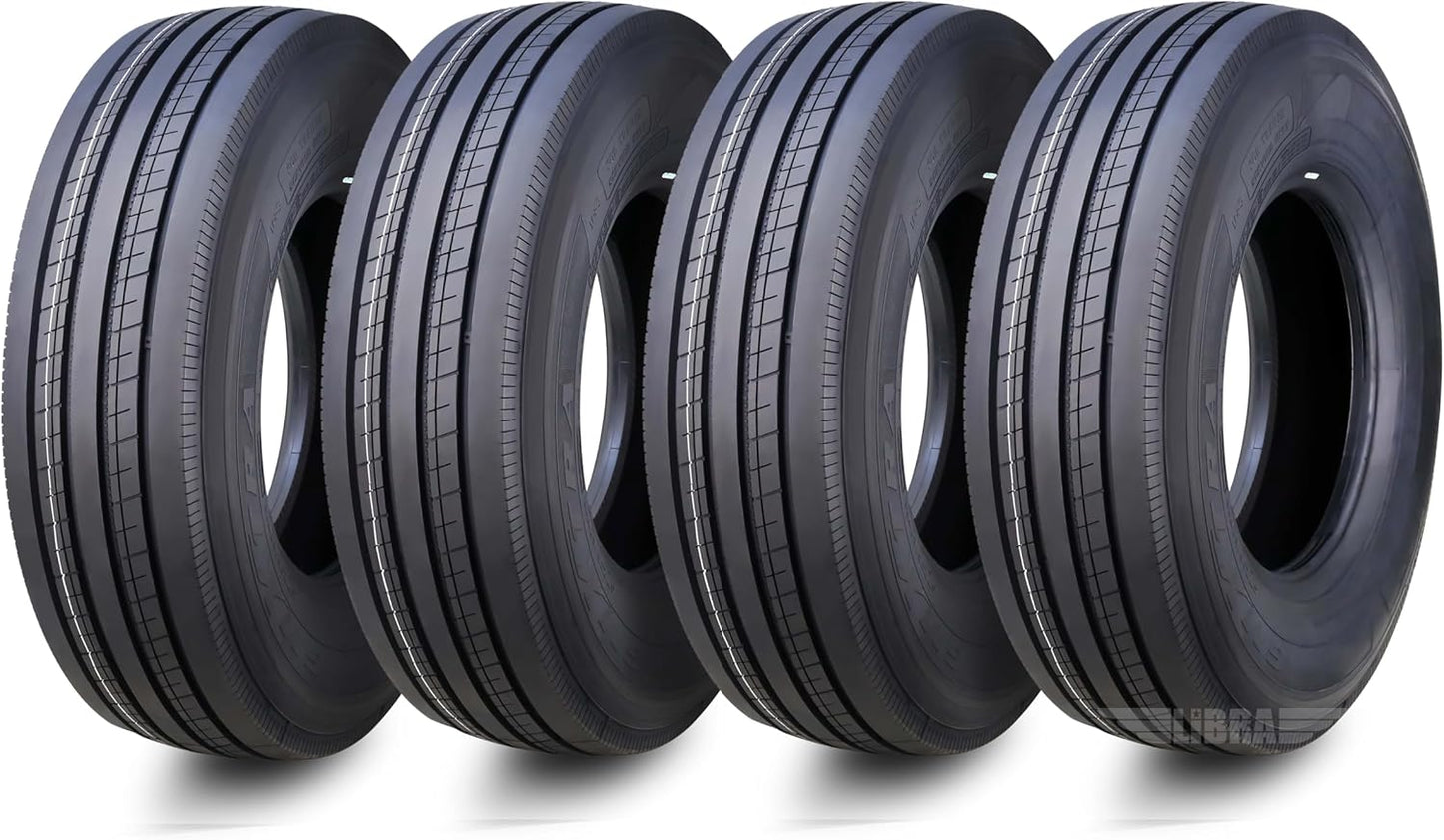 Set 4 Heavy Duty All Steel Trailer Tires 225/75R15 14 Ply 124/121M 11150