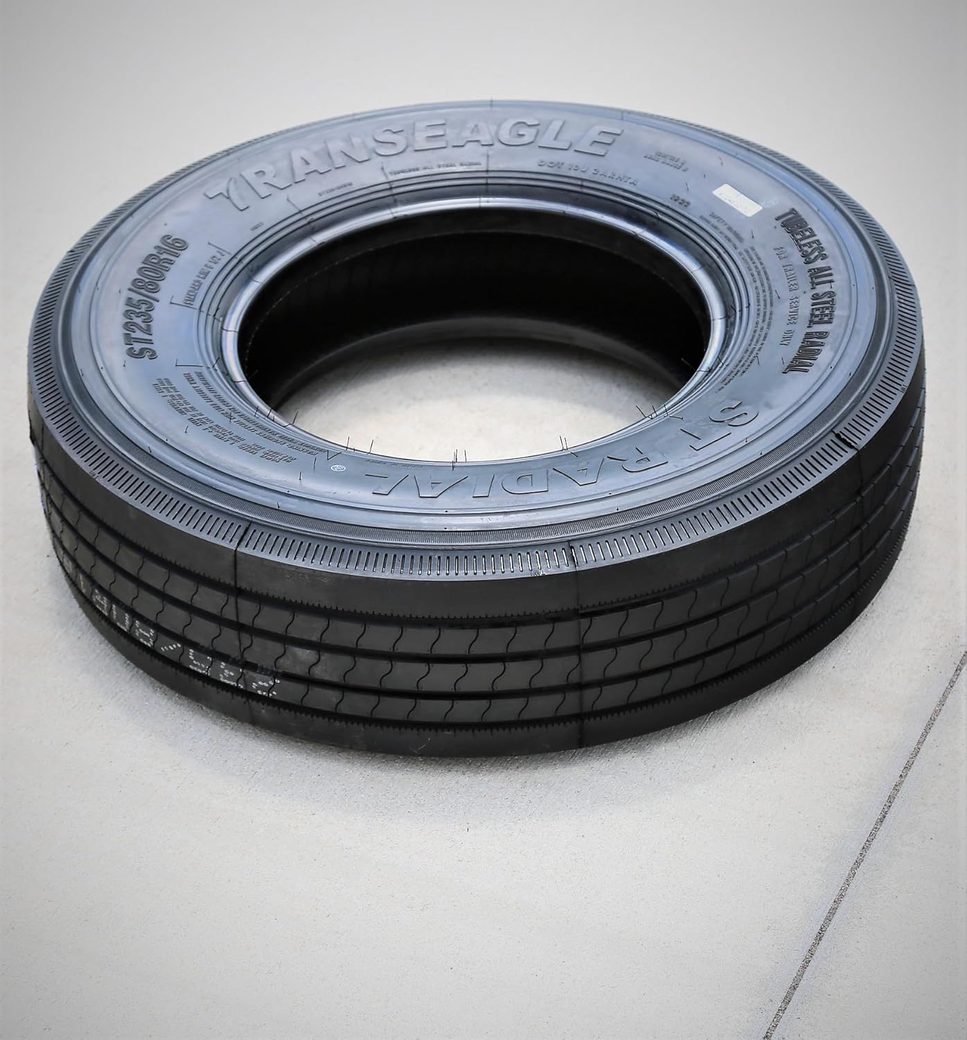 Set of 2 (TWO) Transeagle ST Radial All Steel Heavy Duty Premium Trailer Radial Tires-ST235/80R16 235/80/16 235/80-16 130/126L Load Range H LRH 16-Ply BSW Black Side Wall