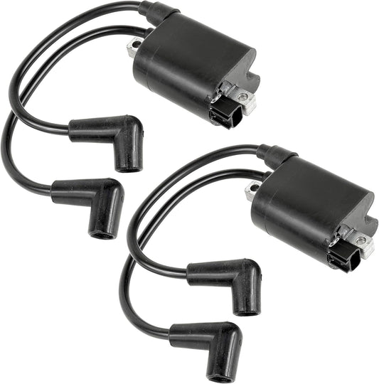 Caltric 2 Ignition Coil Compatible with EZGO gas 2003-UP 72866-G01 72866G01 EPIGC104