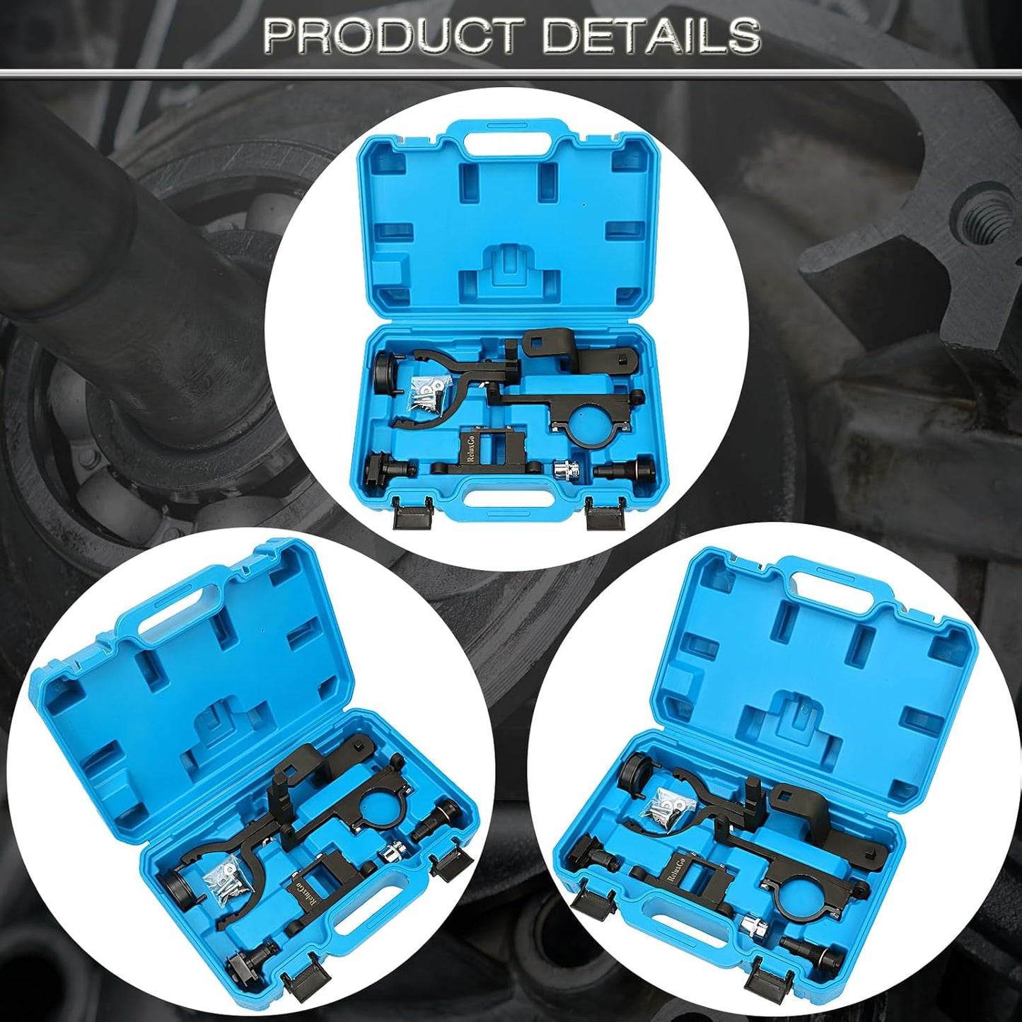 Camshaft Timing Tool Kit for Ford Land Rover Explorer Mustang Ranger Mercury Mountaineer Mazda L3 Mazda 4.0L V6 4015CC SOHC, with Carrying Case & Gloves