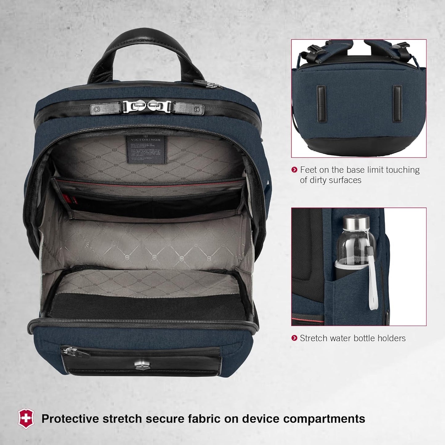 Victorinox Architecture Urban2 Deluxe Backpack - Melange Blue/Black