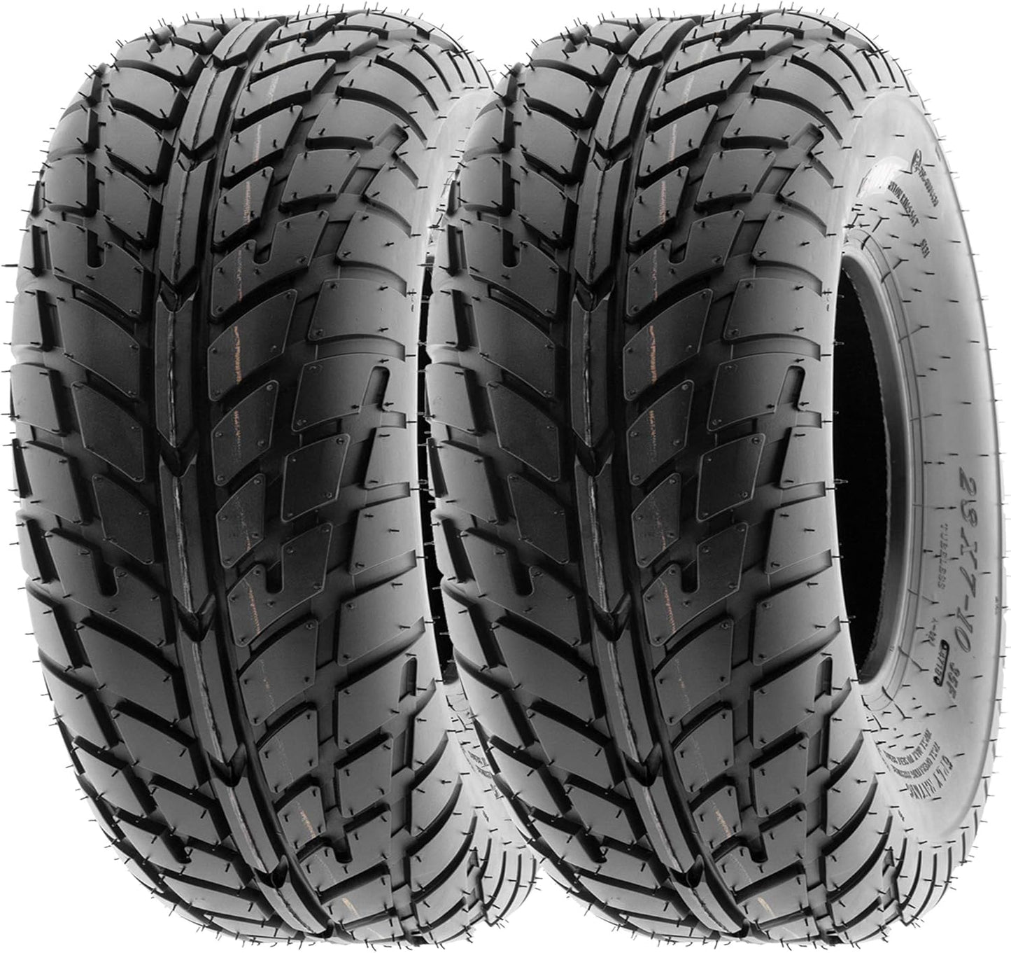 【2】SunF 145/70-6 ATV UTV Tires 145/70x6 Tubeless 6 Ply for 6 Rims - A021, black