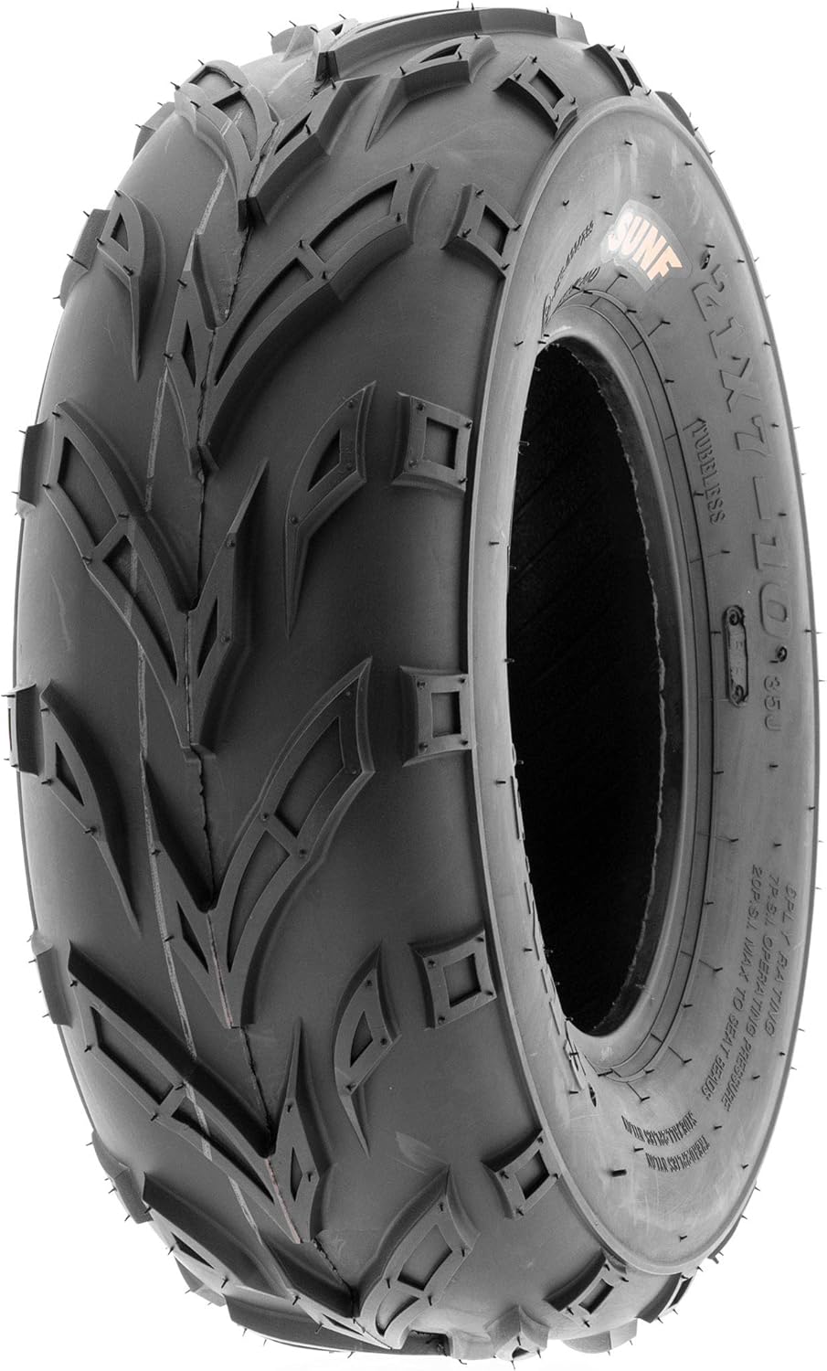 Set of 4 SunF A004 Go-Kart ATV Tires 16x6-8 Front & 16x7-8 Rear, all terrain, 6 PR, Tubeless