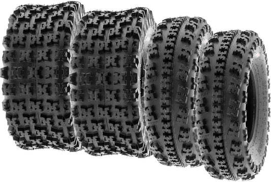 SunF 22x7-10 22x11-9 Sport Race ATV UTV Knobby Tire 6 PR A027 - BUNDLE