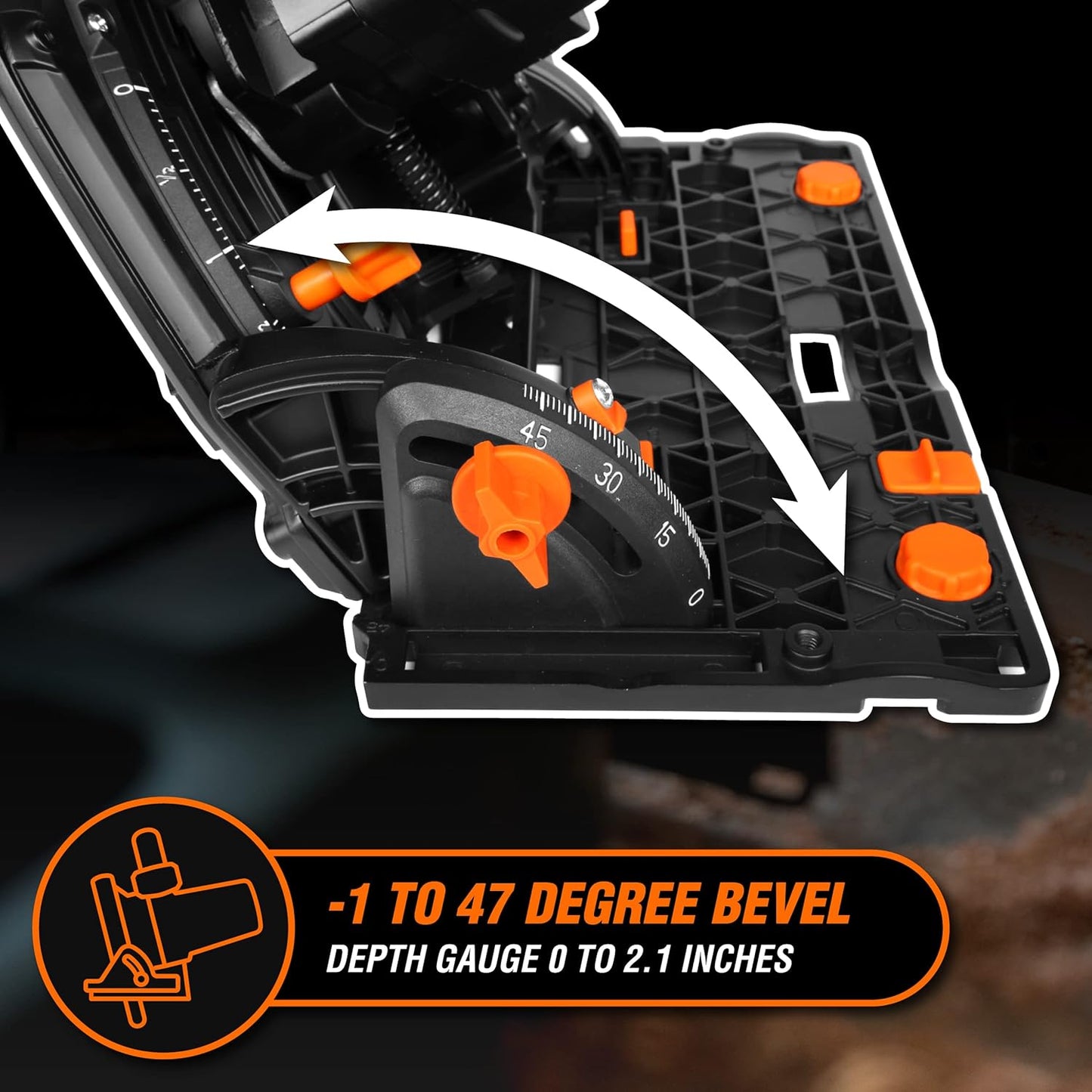 WEN Cordless 6.5-Inch Track Saw, Brushless with Variable Speed, Two 20V Max 4.0 Ah Batteries, and Charger (20691)