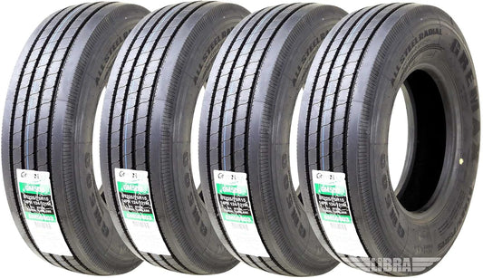 Set 4 Heavy Duty All Steel Trailer Tires 225/75R15 14 Ply 124/121M 11150