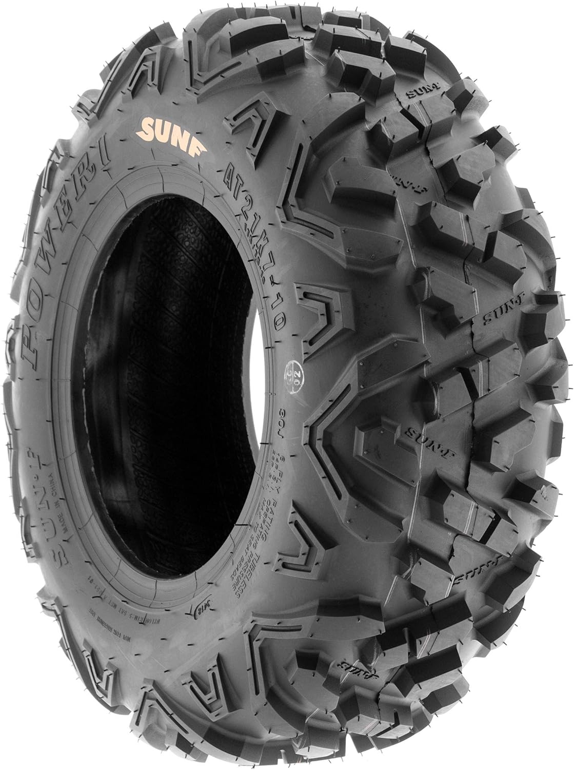 Set of 4 SunF Power.II ATV UTV Tires 23x7-10 Front & 22x10-10 Rear, All-Terrain Off Road, 6 PR, A051