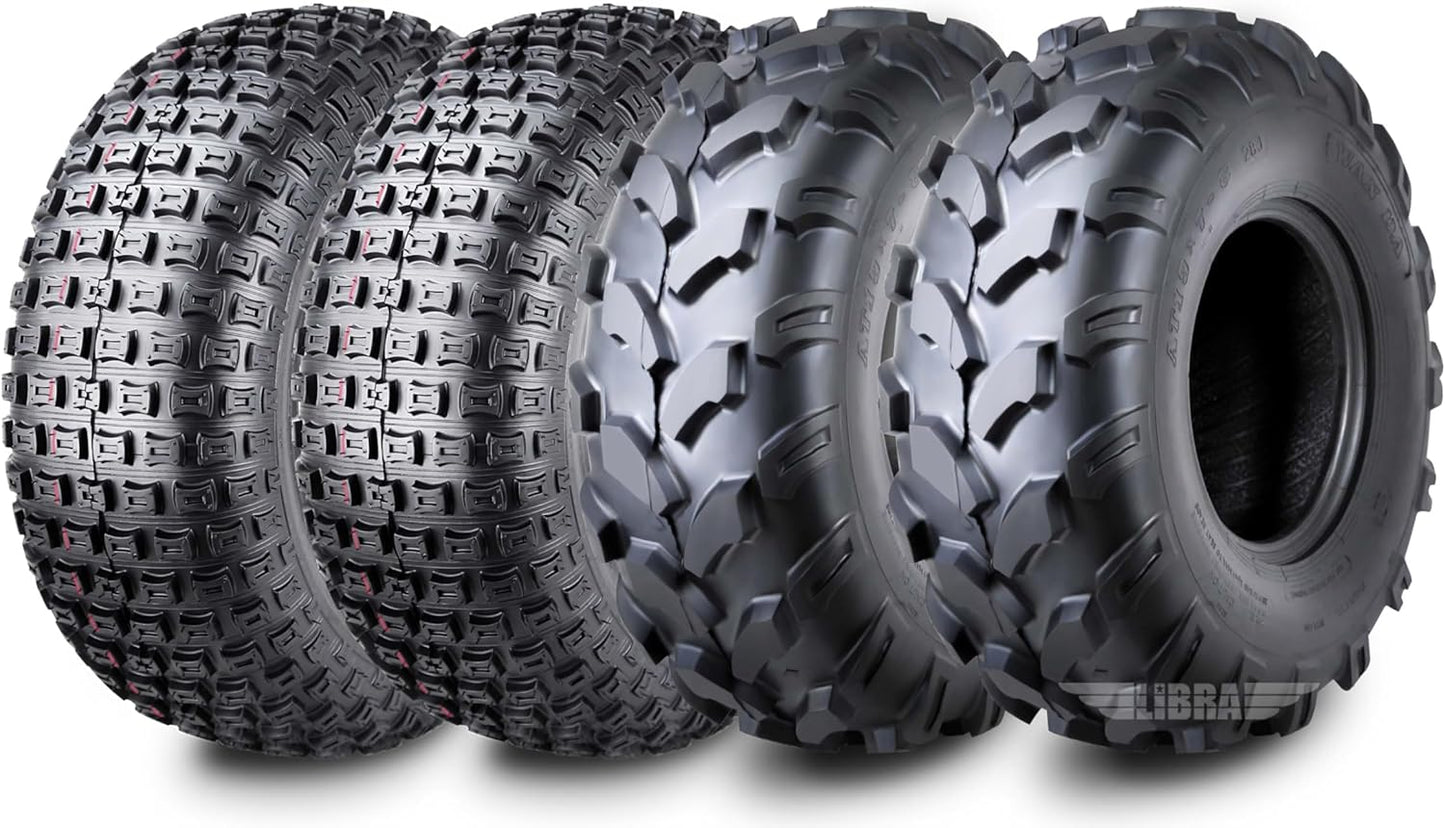 WANDA Set 4 ATV Go Kart tires 145/70-6 145X70X6 & 18X9.5-8 18X9.5X8 4PR