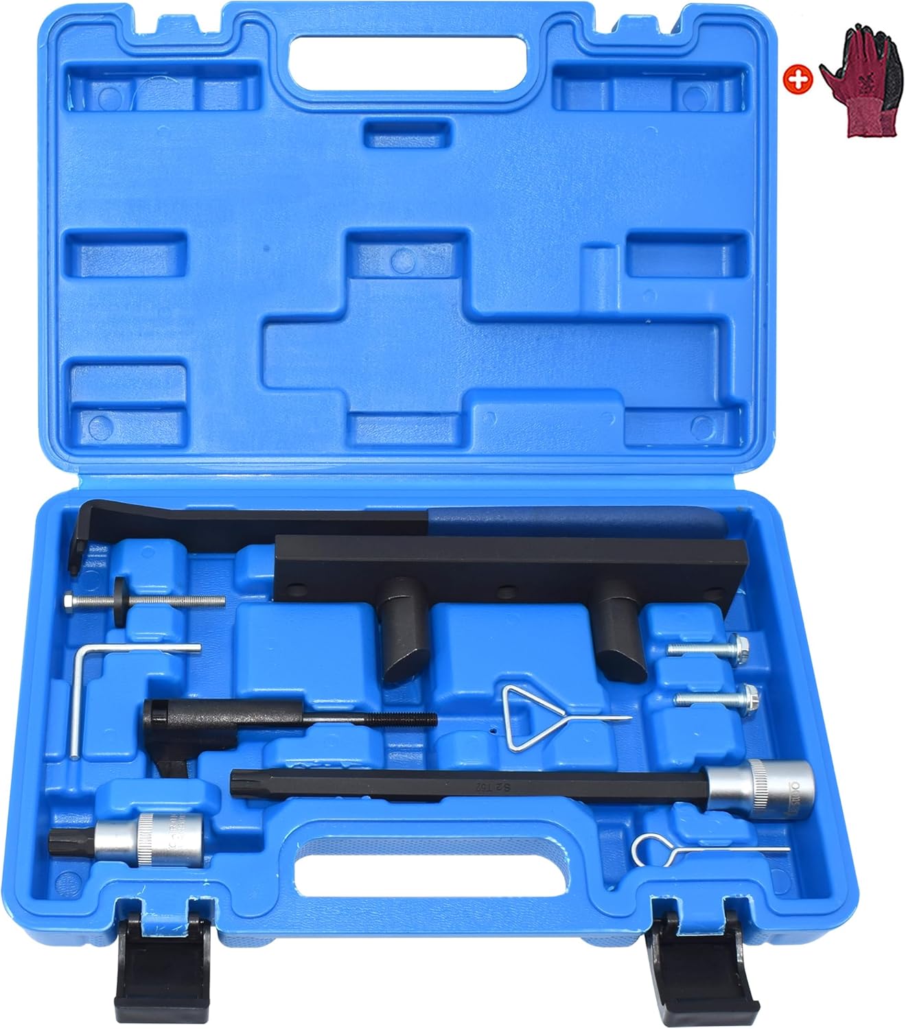 Camshaft Alignment Locking Timing Tool Kit, Compatible with Audi VW 2.0 FSI/TFSi Petrol Engine T10252 T10115 T10020 with T52 T40080 Socket
