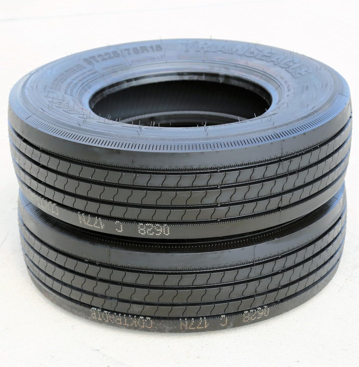 Set of 2 (TWO) Transeagle ST Radial Premium Trailer Radial Tires-ST225/75R15 225/75/15 225/75-15 121/117M Load Range F LRF 12-Ply BSW Black Side Wall