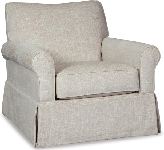 Signature Design by Ashley Searcy Upholstered Swivel Glider Accent Chair, Gray