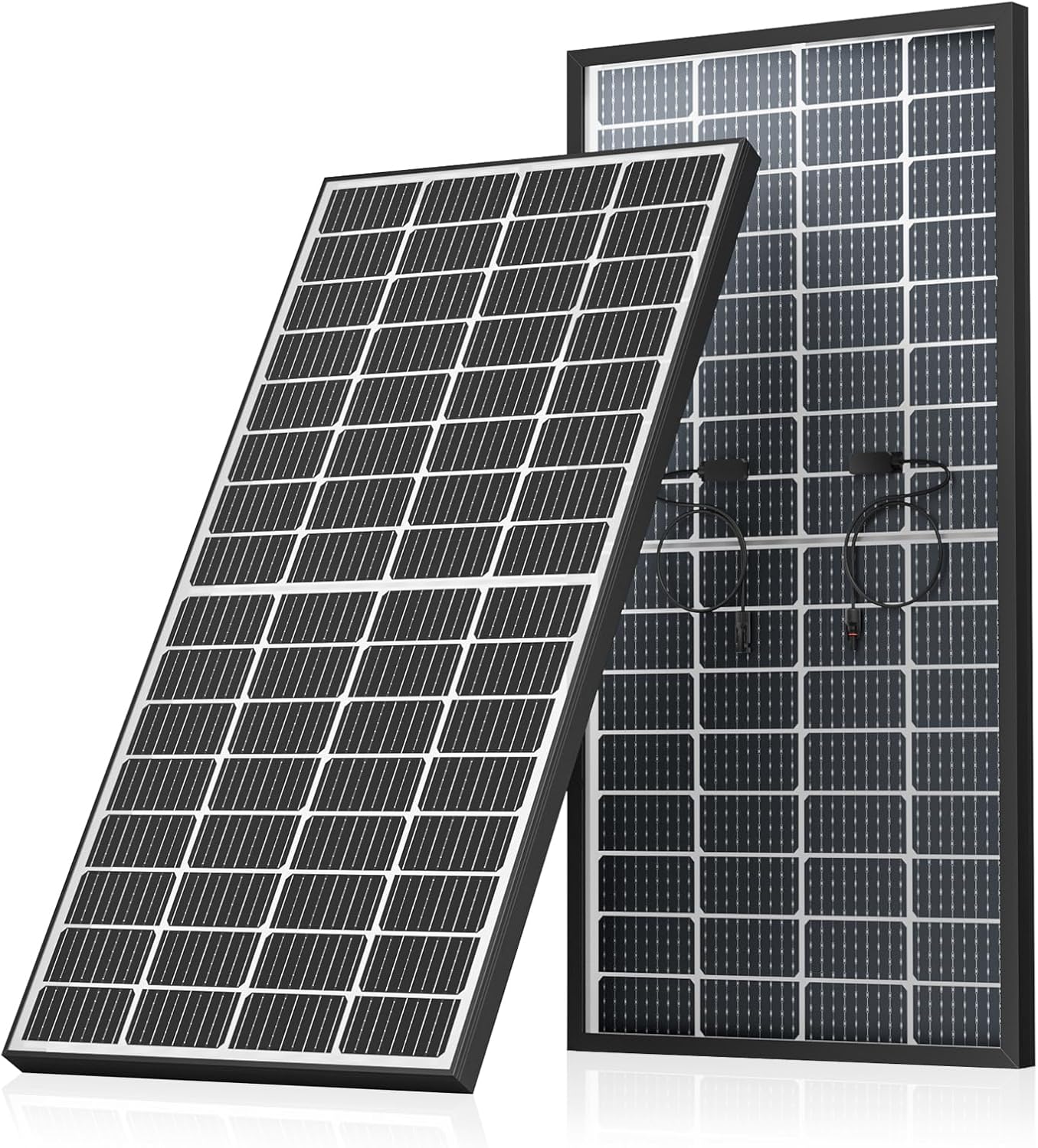 100 Watt Bifacial Solar Panel, 18BB Monocrystalline High Efficiency Module, Dual-Sided 12V/24V for RV, Boat, Cabin, Camping, Off-Grid Systems