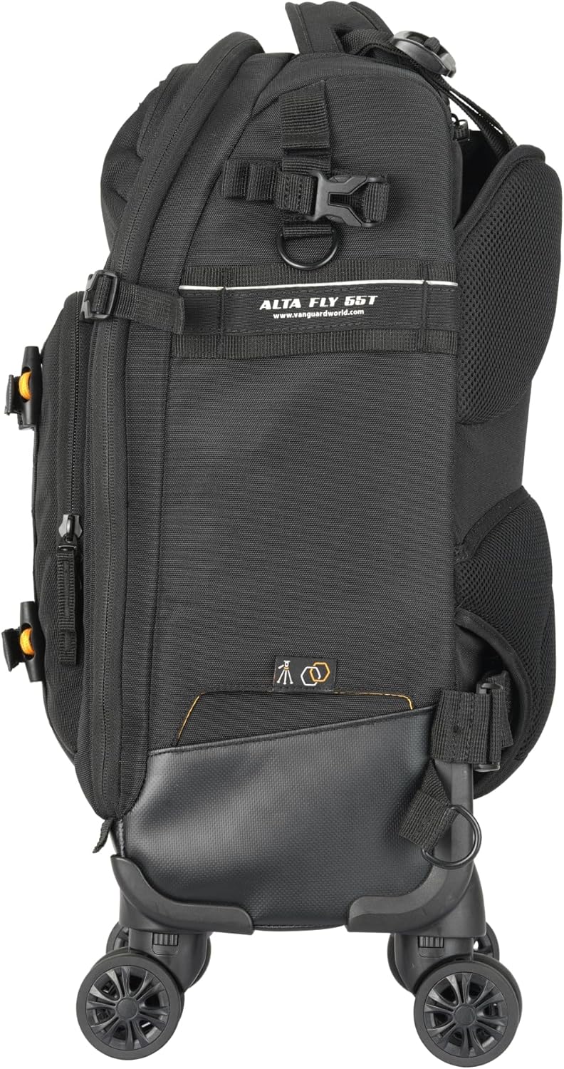 VANGUARD ALTA FLY 55T G2 DSLR Camera Backpack, 8 Wheel Spinner/Trolley, Black