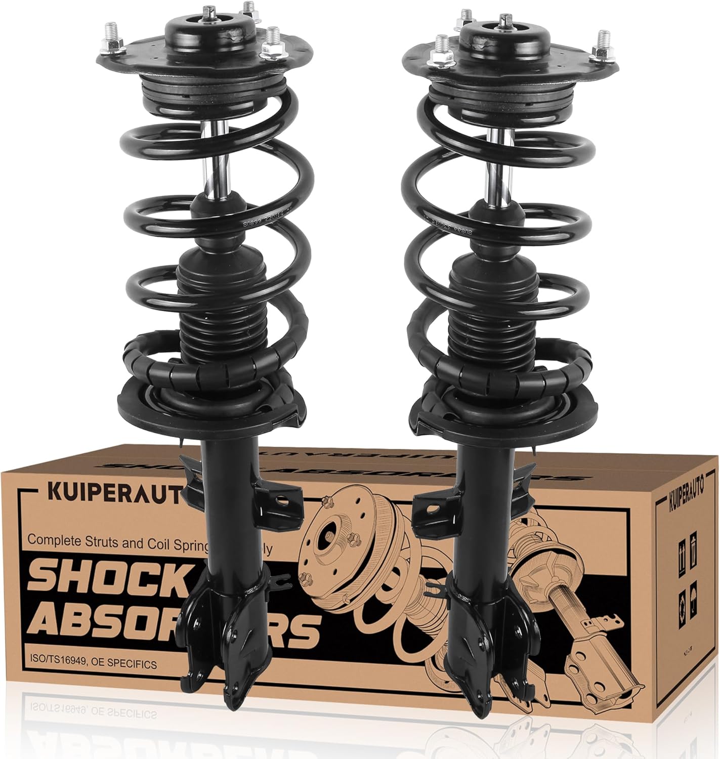173044 Complete Front Struts Coil Spring Assembly Compatible for 2011 2012 2013 Kia Sorento FWD Front Pair Set Replacement Shock Absorbers