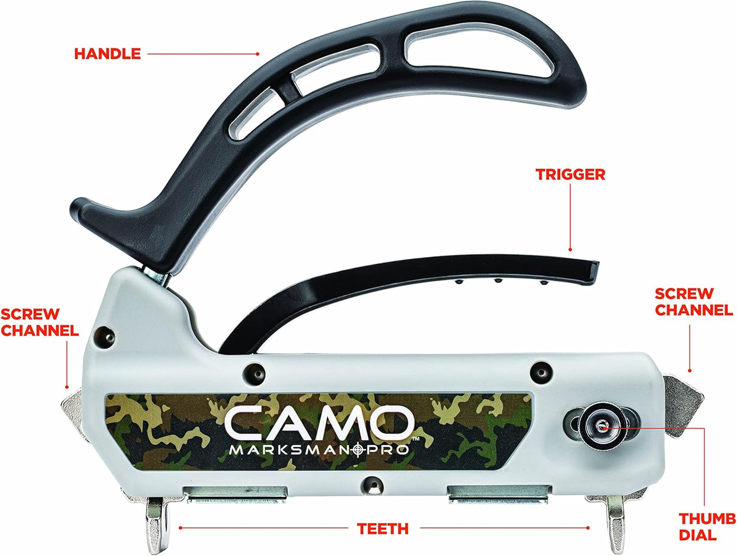 CAMO Marksman Pro Kit, Deck Tool, 1750 Edge Screws & Bits, Edge Fastening Installation, 3/16" Spacing, Fits 5-1/4-5-3/4" Composite Decking