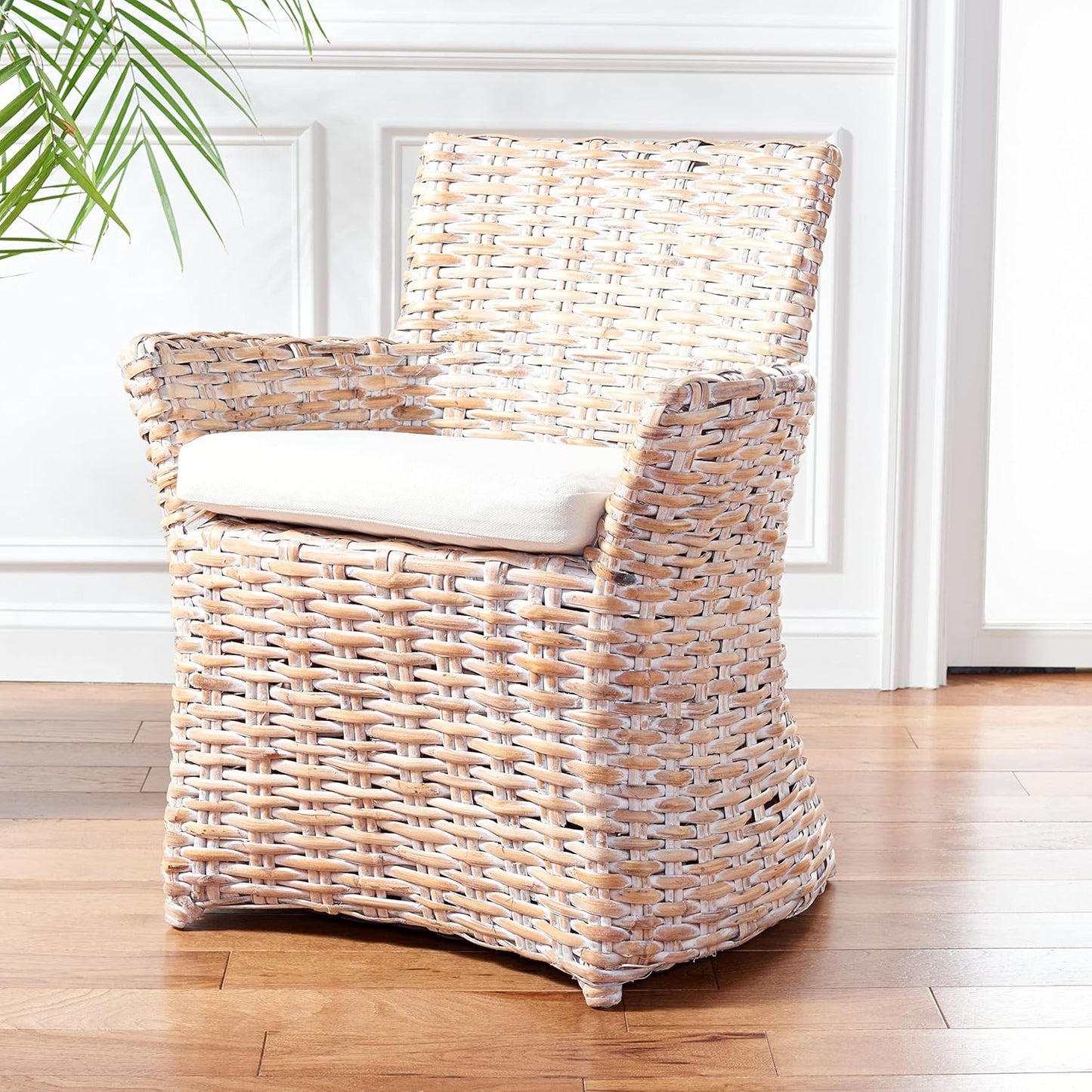 Safavieh Home Collection Cabana Grey White Wash Arm Chair