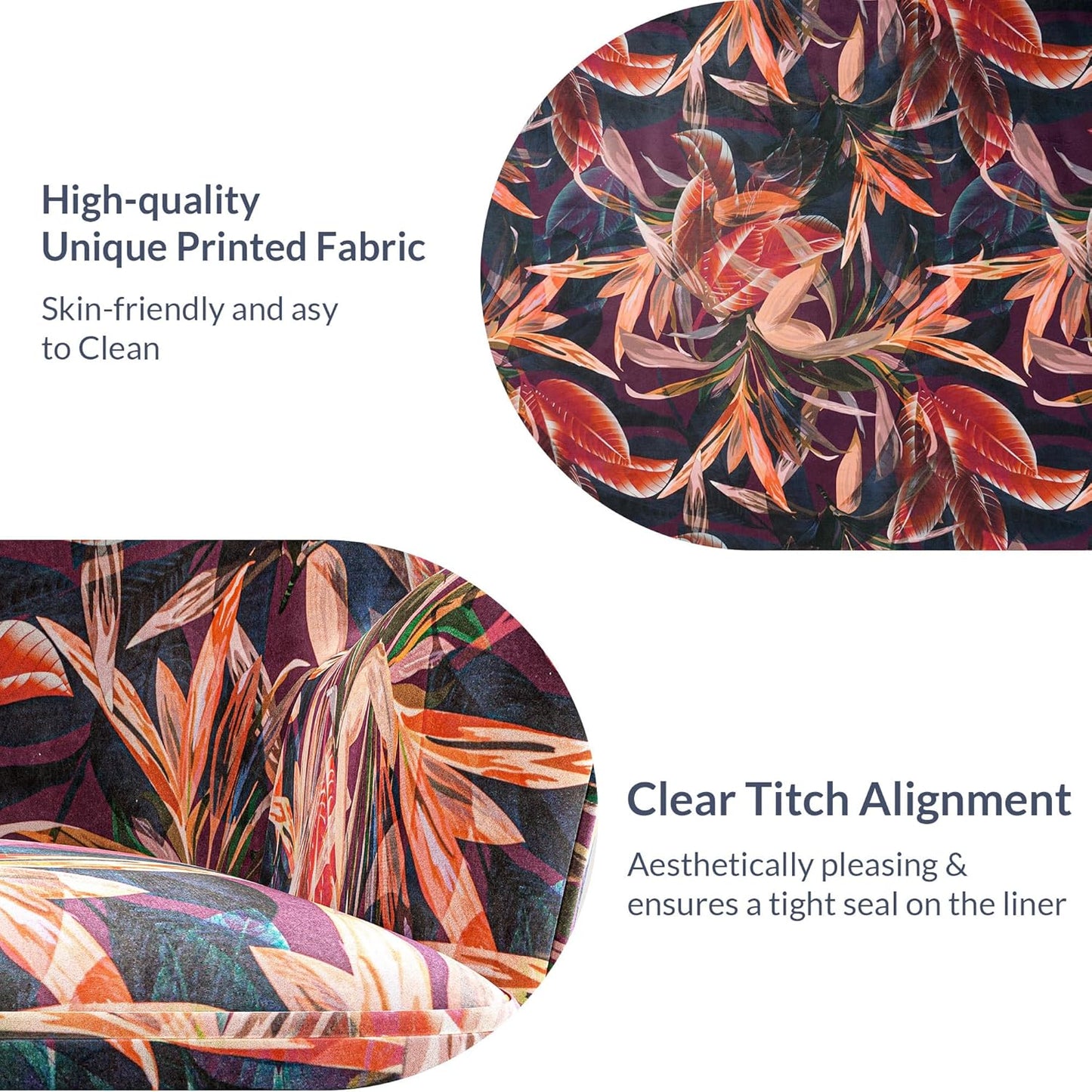 BELLEZE Modern Accent Chair, High Back Floral Pattern Armchair with Metal Legs, Upholstered Wingback Single Chair for Living Room Bedroom Office [Set of 2] - Holland (Red Floral)